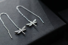 Load image into Gallery viewer, Dragonfly Threaders with Clear CZ Stones
