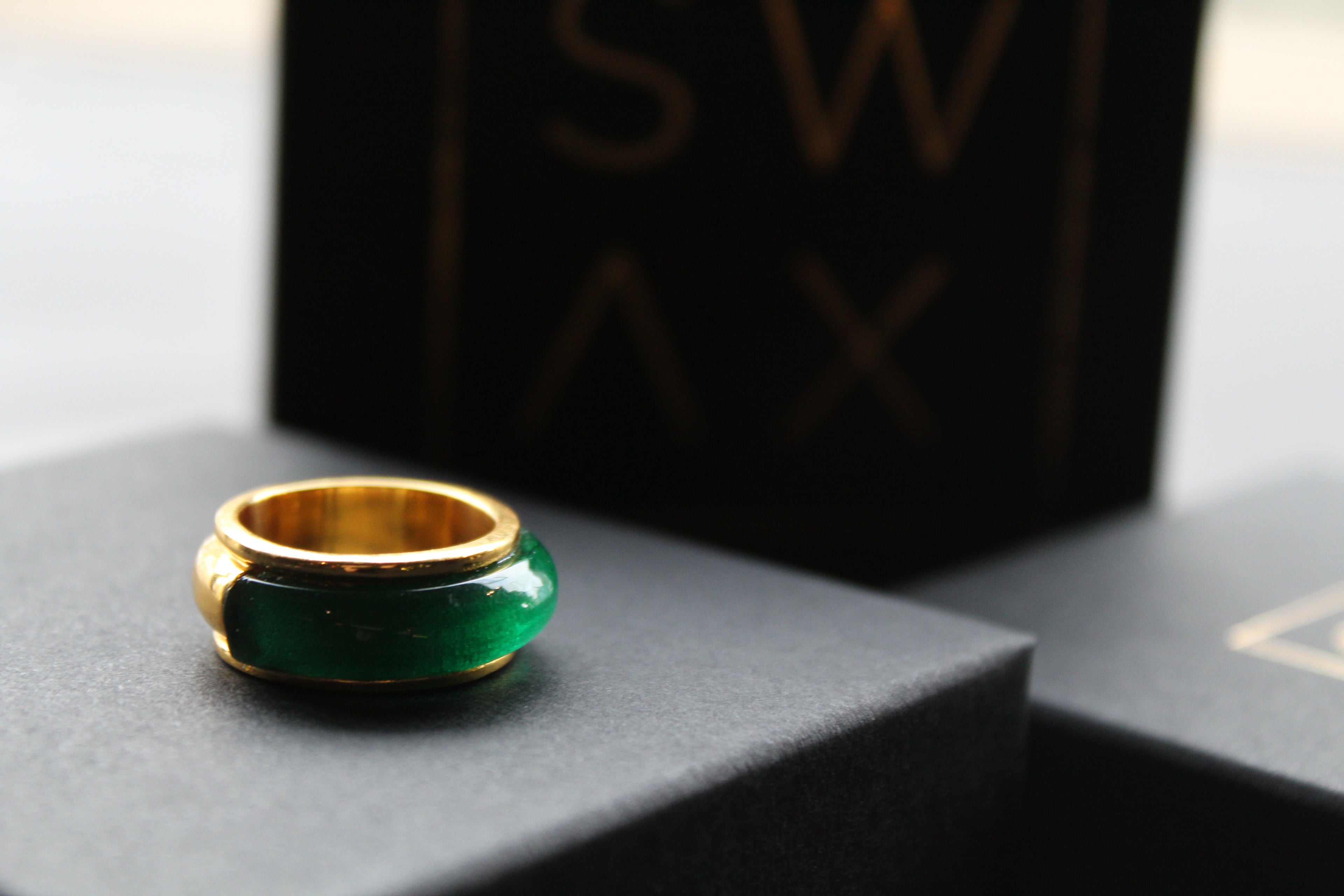 Emerald Green Cocktail Ring