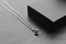 Load image into Gallery viewer, Faceted Amethyst Tear Drop Necklace
