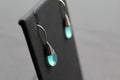 Faceted Aqua Chalcedony Drop Earrings
