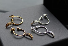 Load image into Gallery viewer, Feather Hoop Earrings
