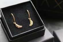 Load image into Gallery viewer, Feather Hoop Earrings

