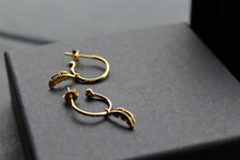 Load image into Gallery viewer, Feather Hoop Earrings
