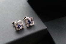 Load image into Gallery viewer, Glamour Cubic Zirconia &amp; Silver Earrings
