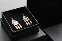Load image into Gallery viewer, Gold Dream Catcher Stud Drops
