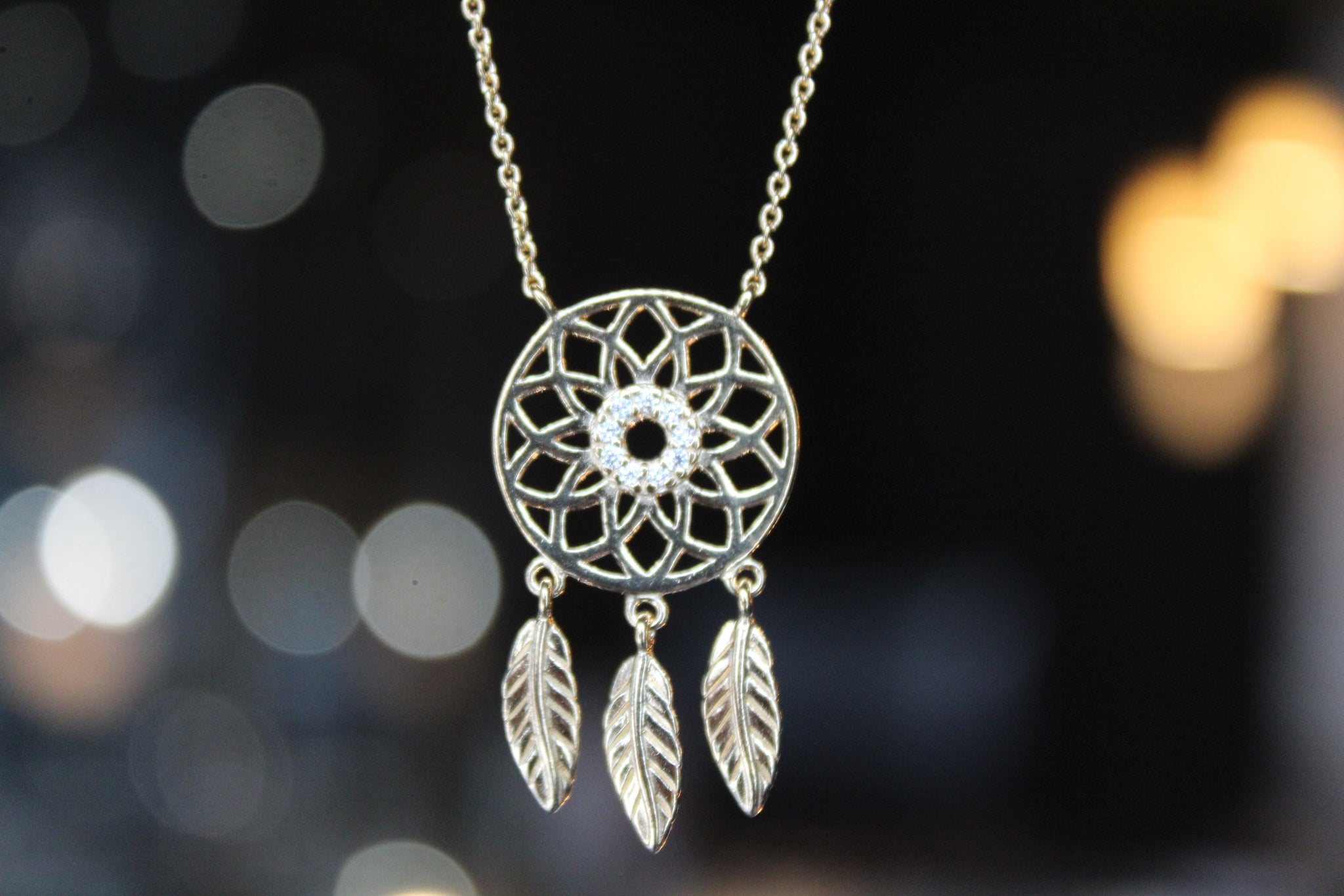 Arthesdam Jewellery 916 Gold Whimsical Dreamcatcher Necklace