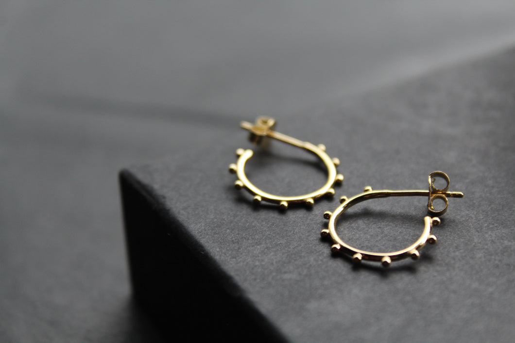 Gold Plated Stud Hoops