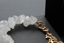 Load image into Gallery viewer, Gold Tone Curb Chain and Quartz Statement Crystal Bracelet
