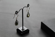 Load image into Gallery viewer, Green Amber Hook Earrings
