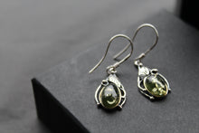 Load image into Gallery viewer, Green Amber Hook Earrings
