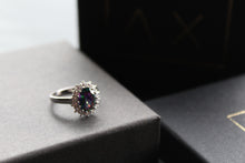 Load image into Gallery viewer, Halo Mystic Topaz &amp; White Cubic Zirconia Ring
