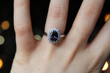 Load image into Gallery viewer, Halo Mystic Topaz &amp; White Cubic Zirconia Ring
