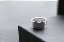 Load image into Gallery viewer, Hammered 10mm Silver Band
