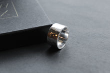 Load image into Gallery viewer, Hammered 10mm Silver Band
