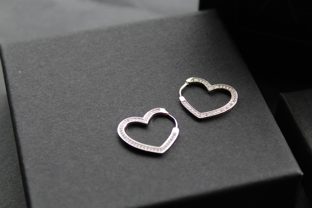Heart Hoop Cubic Zirconia