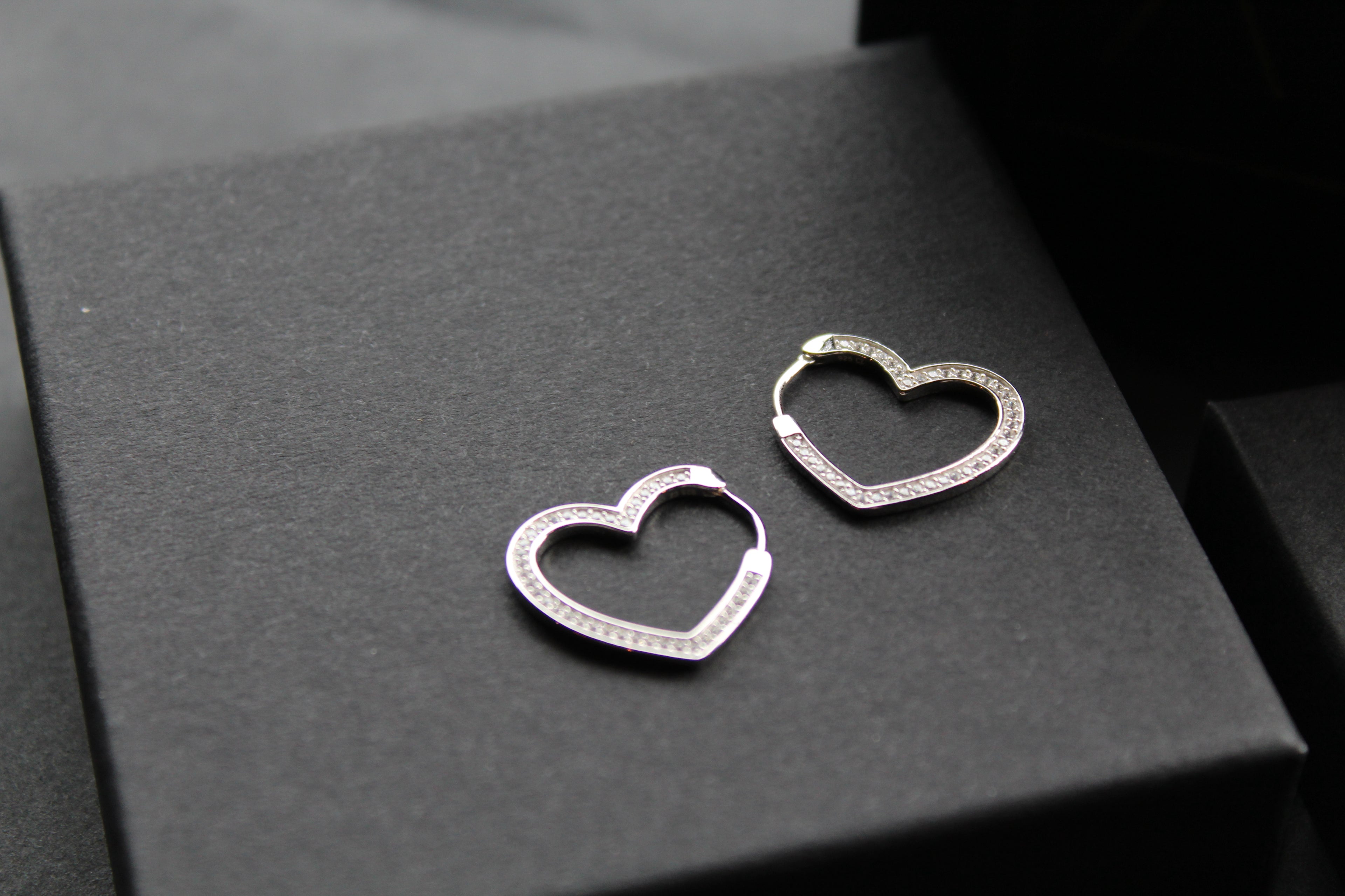 Heart Hoop Cubic Zirconia