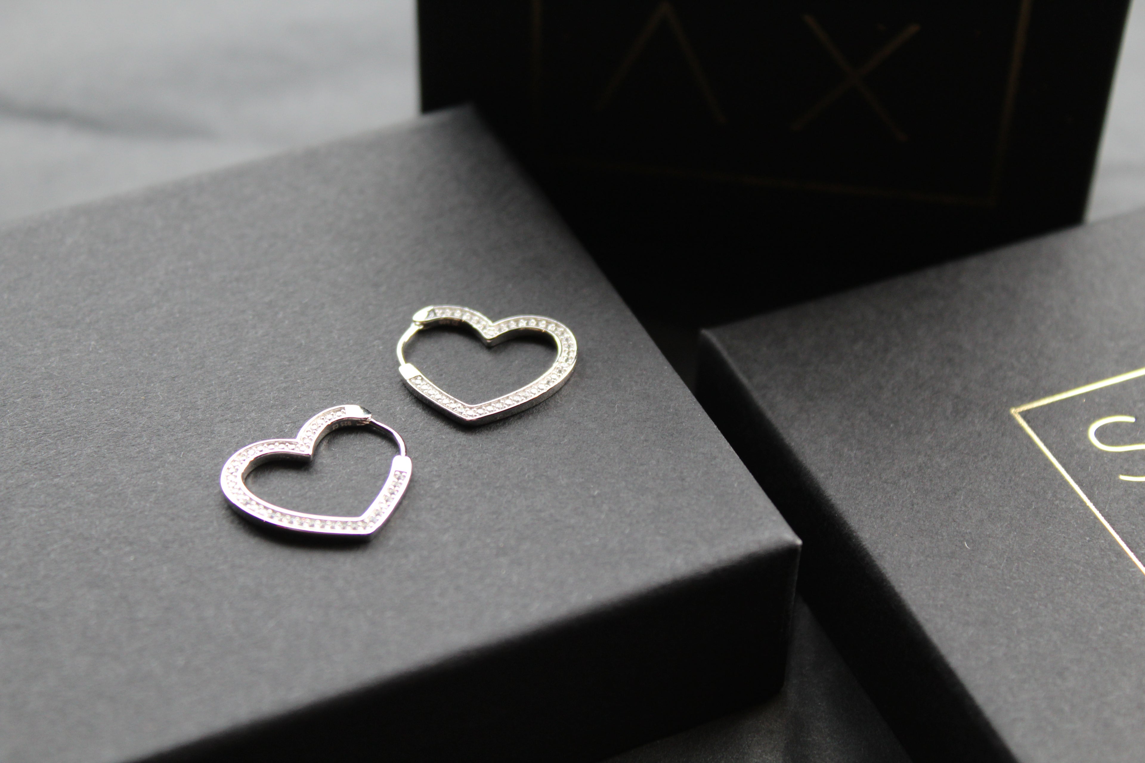 Heart Hoop Cubic Zirconia