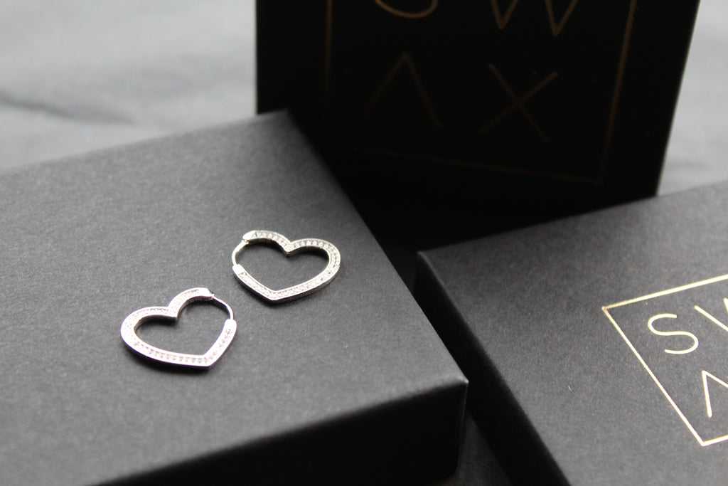 Heart Hoop Cubic Zirconia