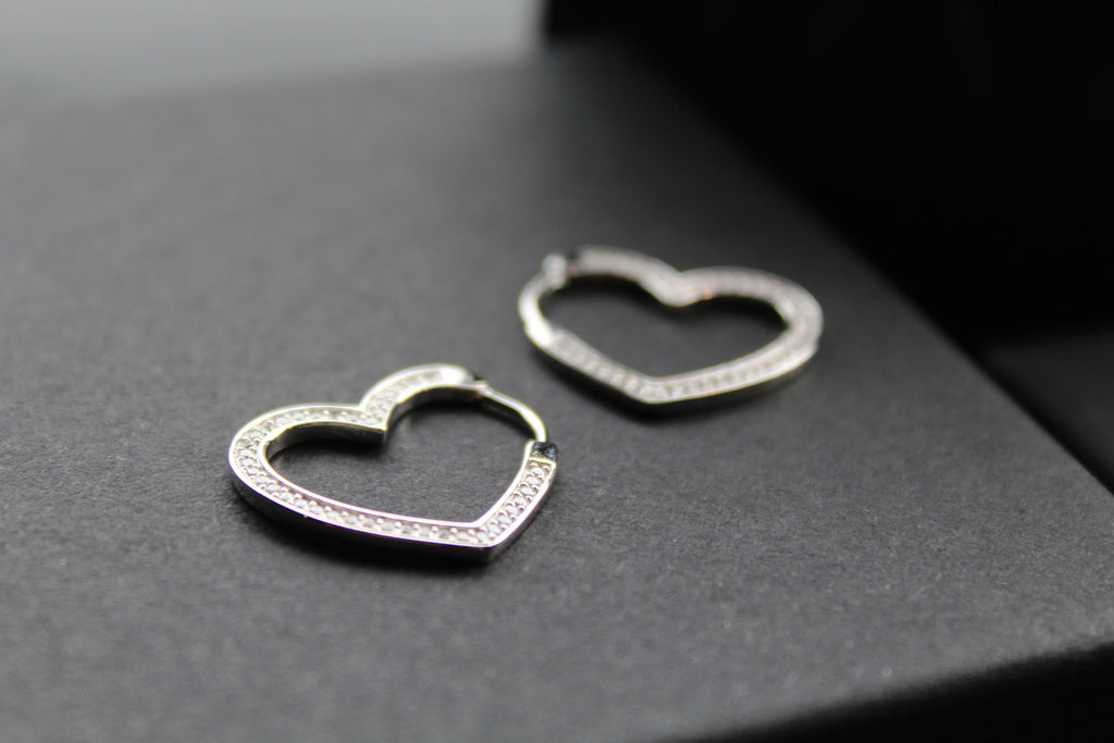 Heart Hoop Cubic Zirconia