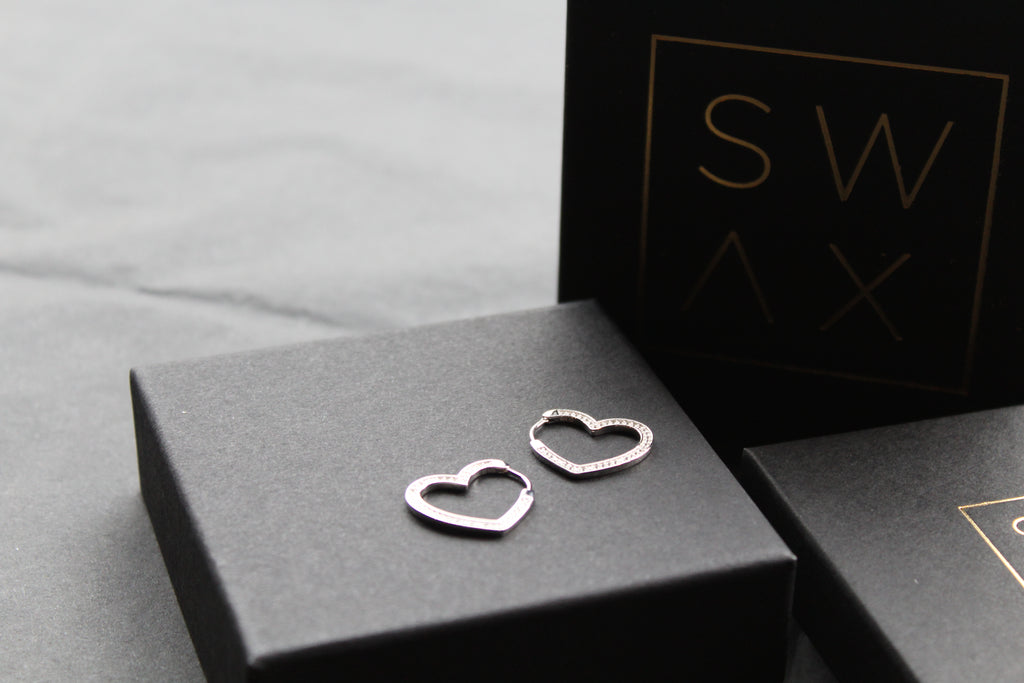 Heart Hoop Cubic Zirconia