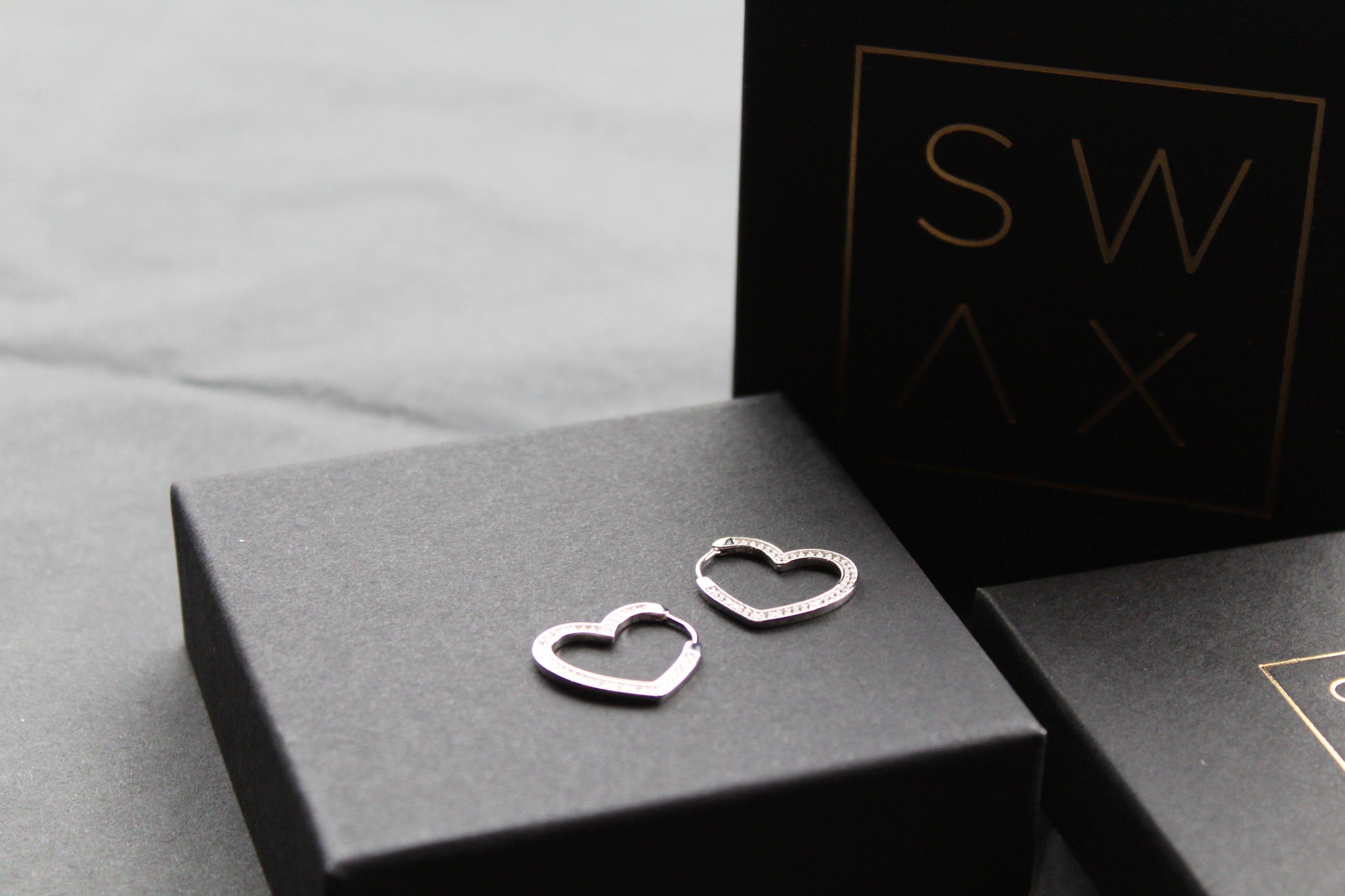 Heart Hoop Cubic Zirconia