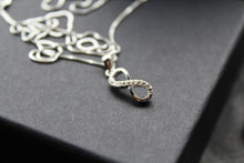 Load image into Gallery viewer, Infinity Pendant with Clear CZ Stones

