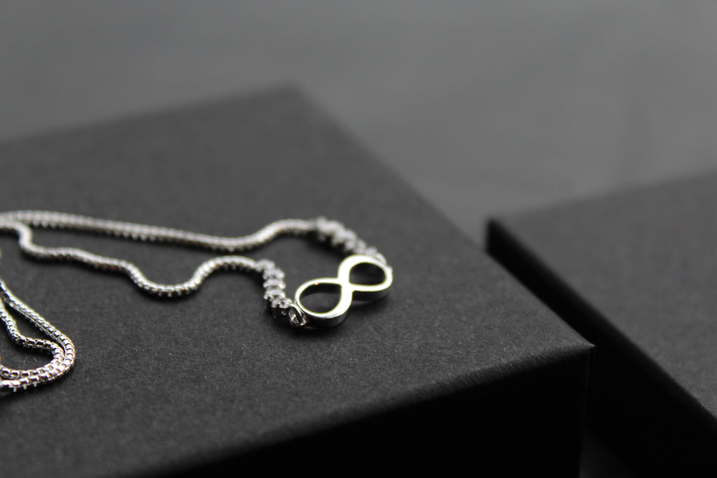 Infinity Slider Bracelet with Clear CZ Stones