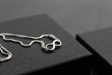 Load image into Gallery viewer, Infinity Slider Bracelet with Clear CZ Stones
