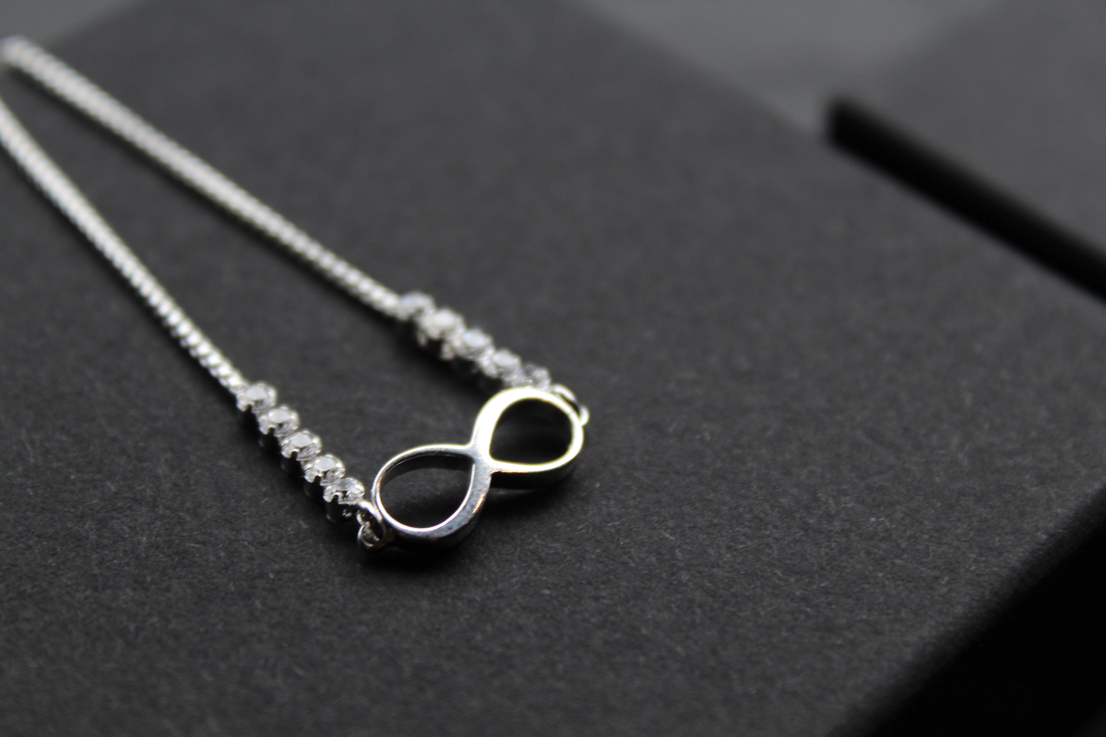 Infinity Slider Bracelet with Clear CZ Stones