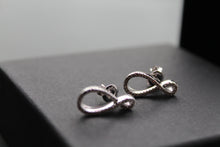 Load image into Gallery viewer, Infinity Stud with Clear CZ Detail
