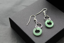 Load image into Gallery viewer, Jade Ring on Loop Drop Earrings
