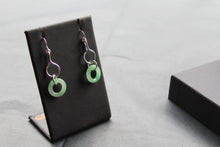 Load image into Gallery viewer, Jade Ring on Loop Drop Earrings
