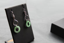 Load image into Gallery viewer, Jade Ring on Loop Drop Earrings
