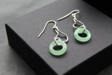 Load image into Gallery viewer, Jade Ring on Loop Drop Earrings
