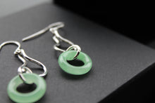 Load image into Gallery viewer, Jade Ring on Loop Drop Earrings
