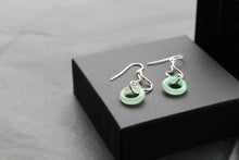 Load image into Gallery viewer, Jade Ring on Loop Drop Earrings
