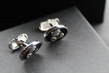 Load image into Gallery viewer, Jolly Roger Silver Round Cufflinks
