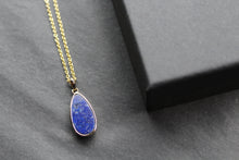 Load image into Gallery viewer, Lapis Tear Drop Pendant and Chain
