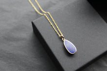 Load image into Gallery viewer, Lapis Tear Drop Pendant and Chain
