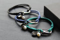 Leather Bracelet with Shrimp Clasp and Pearl Charm