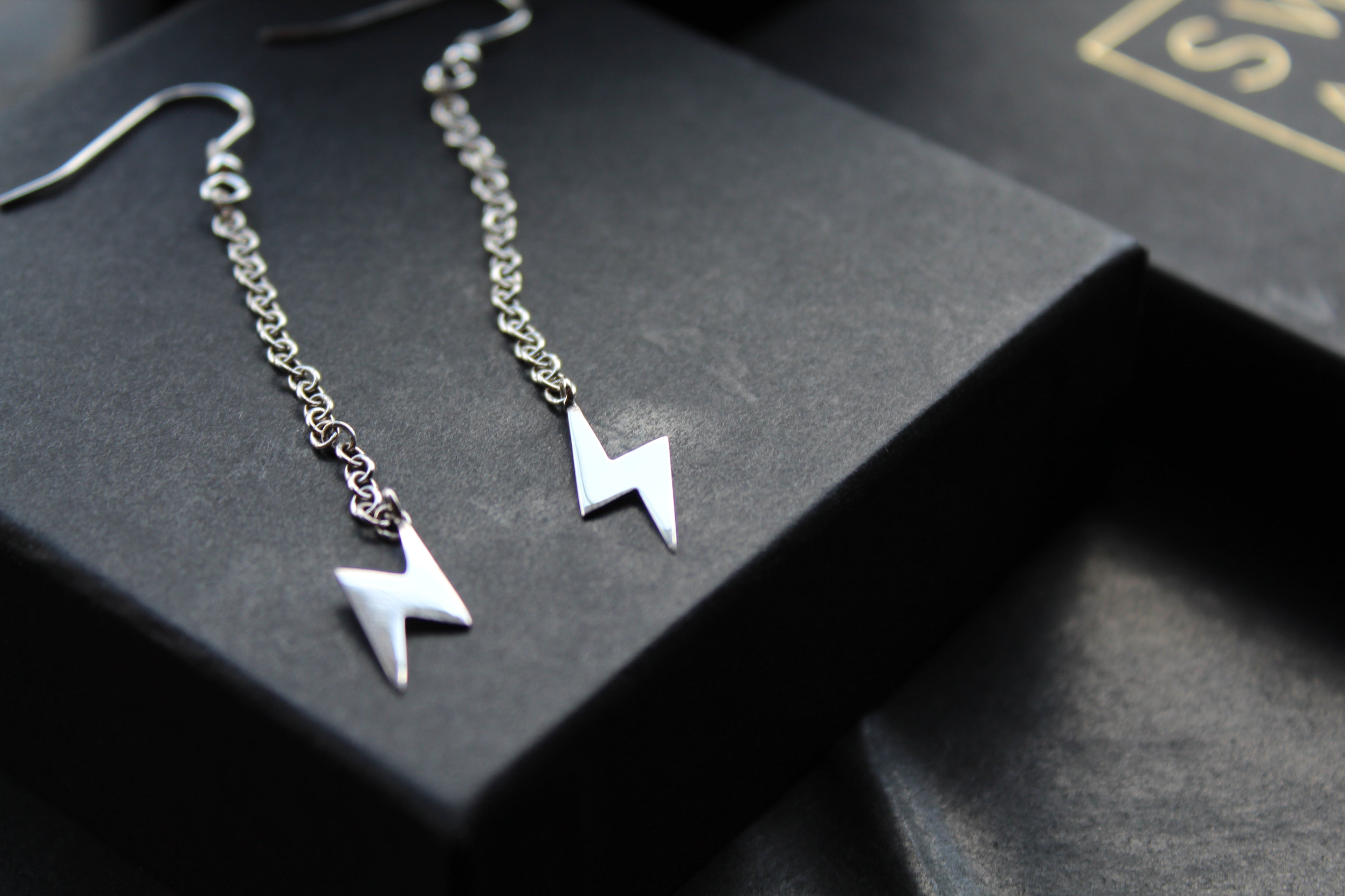 Lightning Bolt Drop Earrings