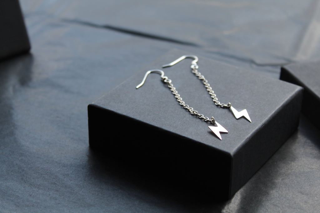 Lightning Bolt Drop Earrings
