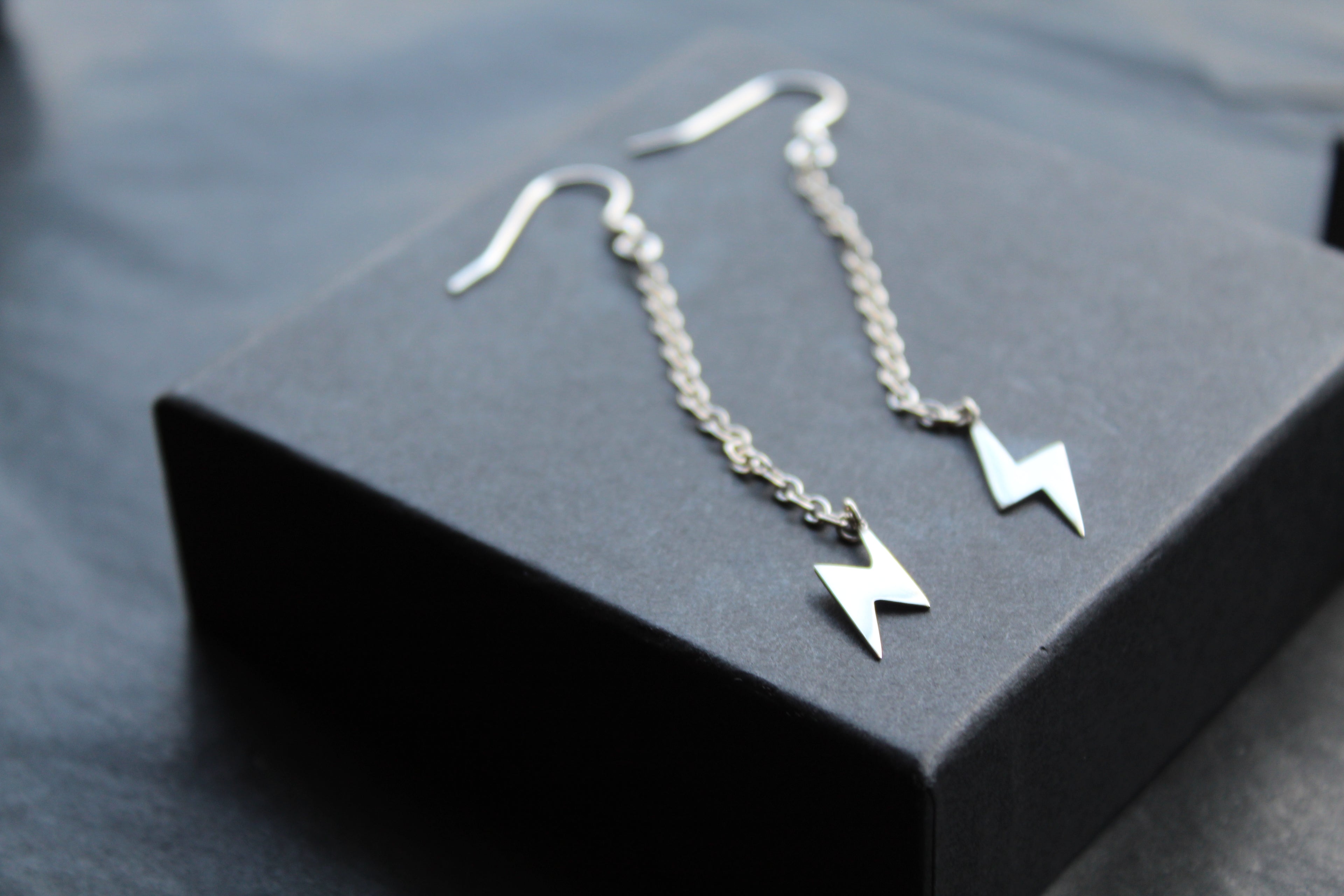 Lightning Bolt Drop Earrings