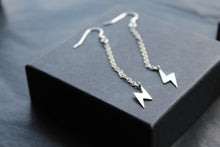 Load image into Gallery viewer, Lightning Bolt Drop Earrings
