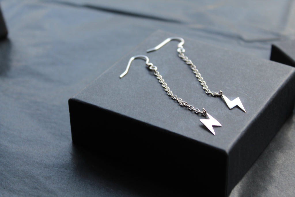Lightning Bolt Drop Earrings