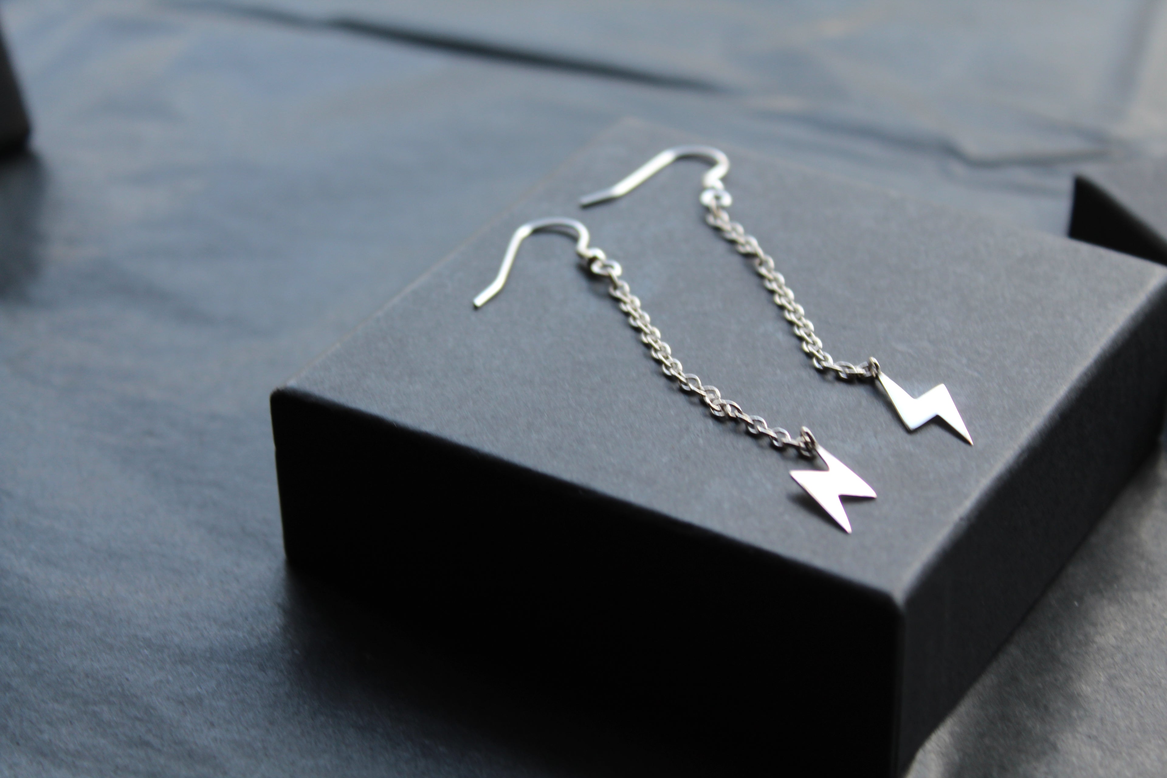 Lightning Bolt Drop Earrings