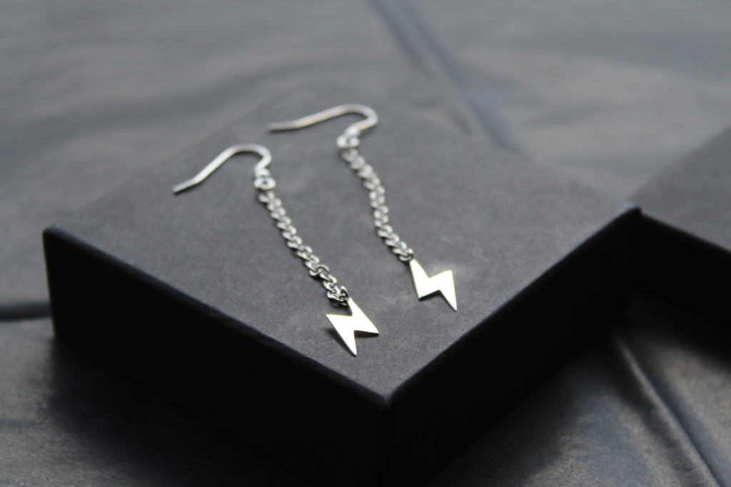 Lightning Bolt Drop Earrings