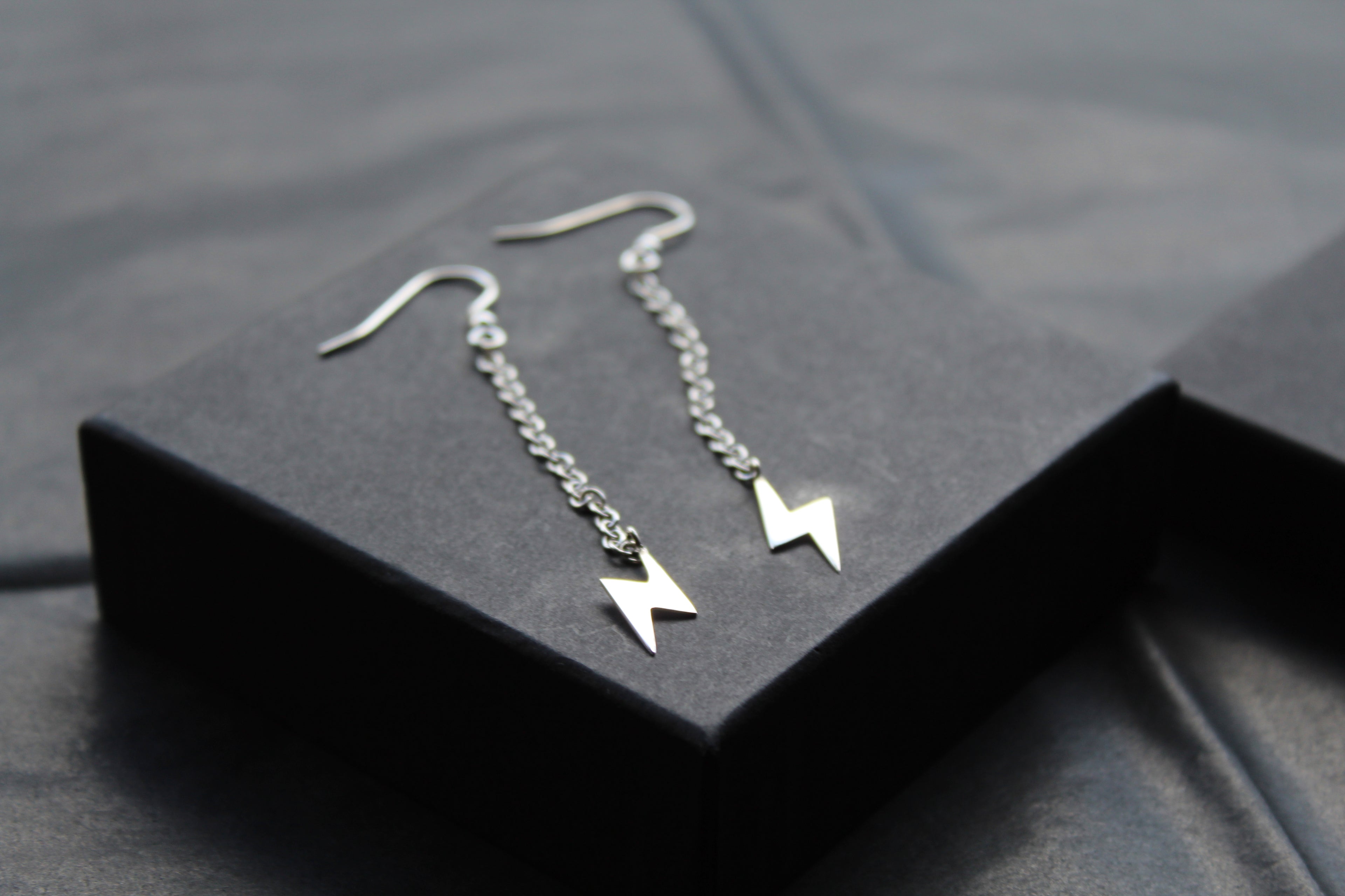 Lightning Bolt Drop Earrings