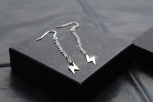Load image into Gallery viewer, Lightning Bolt Drop Earrings
