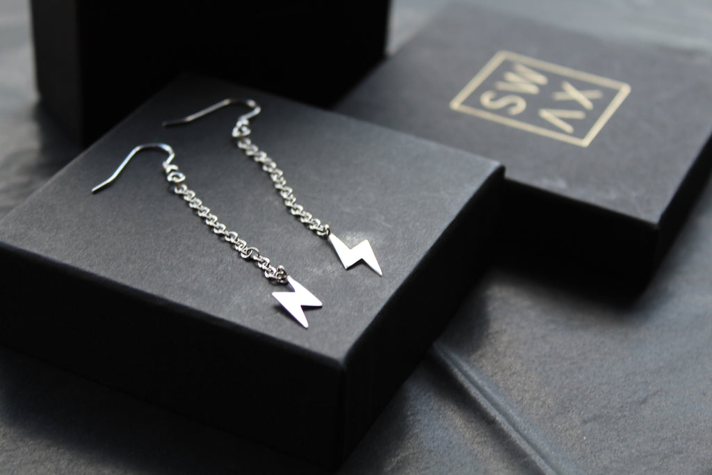 Lightning Bolt Drop Earrings